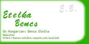 etelka bencs business card